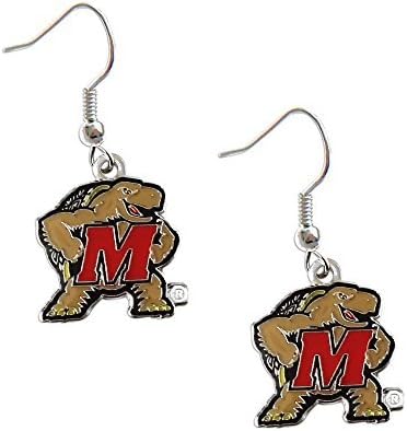 Maryland Terps Terrapins Dangle Logo Earring Set Ncaa Charm Gift by Rick