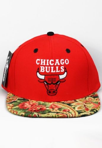 Chicago Bulls Custom Rose Paisley Snapback Hat