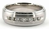 Deals Platinum 950 7mm Diamond Wedding Bands Rings 1221 On Sale