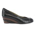 FLY LONDON BALI LEATHER WEDGE SHOES BLACK PATENT