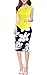 BAIMIL Womens Sleeveless Floral Stitching OL Commuter Pencil Business Dress