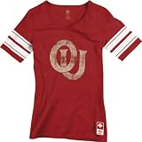 Oklahoma Sooners Womens Red adidas Originals Vintage Mascot Football Jersey T-Shirt