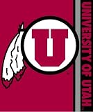 NCAA Utah Utes Raschel Throw Blanket