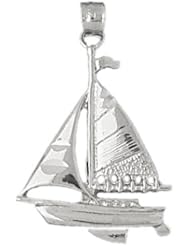 CleverSilvers Sterling Silver Pendant Sailboat