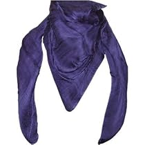 Einfarbiges Chiffon Halstuch 100 cm x 100 cm blau uni