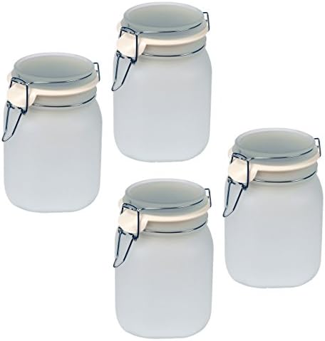 Fusion Products 16890 Outdoor Color Changing LED Solar Mason Glass Jar, 4-Pack