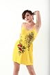 Yellow Tattoo Dress Seamless One Size Heart Rose Tattoo Dress