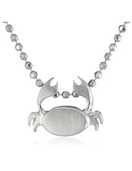 Alex Woo "Little Signs" Sterling Silver Crab (Cancer) Pendant Necklace, 16"