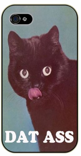 iPhone 5C Dat Ass Cat- black plastic case / Cats, Hipster