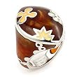 Brown Designo Marquise Ring