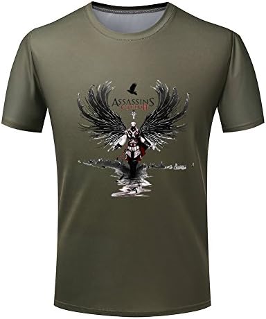 Assassins creed Ezio T Shirt Game peripheral 3 D Custom T-shirt X-Large Brown