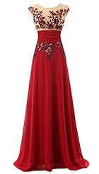 Chiffon Sheer Evening Dress/Bridesmaid Dress/Pageant Dress/Prom Dress/Party Dress 