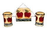 Review ack  / NAPKIN HOLDER SALT & PEPPER SHAKER APPLE DECOR