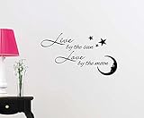UPC 642014251209 product image for Wall Vinyl Decal Live by the sun Love by the moon ocean cute inspirational famil | upcitemdb.com