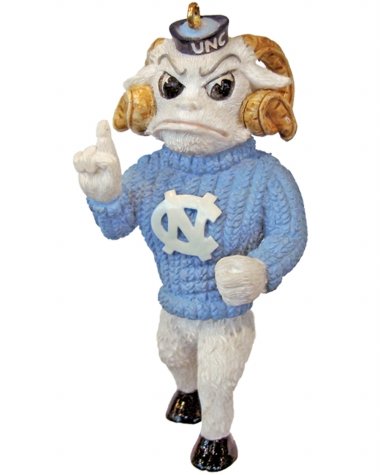 Champion Treasures NCAA North Carolina Tar Heels Resin Mascot Ornament