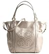 Coach Audrey C Logo Leather Cinched Shopper Bag Tote 17064 Gold