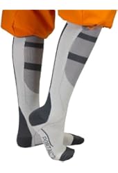 Portal 2 - Chell's Aperture Science Long Fall Socks (Grey/White,One Size Fits All)