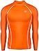 JustOneStyle New 137 Skin Tight Compression Base Layer Orange Running Shirt Mens S - 2XL