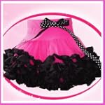 HotPink&BlackFluffyTutuSize