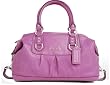 Coach Ashley Stitch Signature Leather Satchel Bag 18467 Pink/Purple
