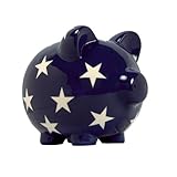 Elegant Baby Classic Pig Bank with Stars, Royal Blue