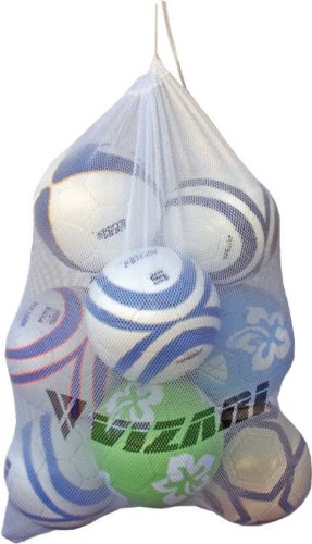 Vizari Heavy Duty Nylon Net Ball Bags WHITE 26 X 36