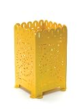 Fiesta Yellow Metal Candle Lantern