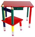 Furniture online: Beck International Children's Wooden Pencil Desk and Chair