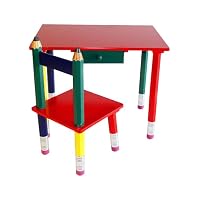 Beck International Children's Wooden Pencil Desk and Chair