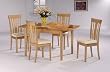 Maple Finish 5 Piece Dining Set By Coaster Furniture