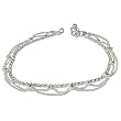 Sterling Silver Anklet Pair Indian Foot Jewelry 10.25 inches (sanklt080a)