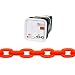 Campbell HV0142526 System 3 Grade 30 Low Carbon Steel Proof Coil Chain in Square Pail, Hi-Visibility Orange Polycoated, 5/16" Trade, 0.31" Diameter, 75' Length, 1900 lbs Load Capacity