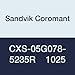 Sandvik Coromant, CXS-05G078-5235R 1025, Carbide CoroTurn XS solid carbide tool for grooving, Right Hand Cut, Without Coolant, 0 deg Lead Angle