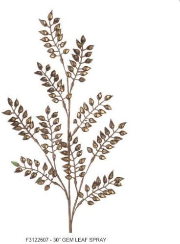 RAZ Imports - Jeweled Leaf Spray 30"