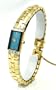 Lassale Watches- Seiko's Top of the Line Sapphire Crystal 23K Gold Finish Diamonds and a Safety Chain Women's Watch