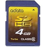 A-Data 4GB Turbo Class 6 SDHC Memory Card