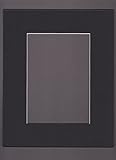 18x24 Black Picture Mats Mattes Matting with White Core Bevel Cut for 13x19 Pictures