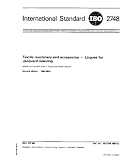 ISO 2748:1983 - Textile machinery and accessories -- Lingoes for Jacquard weaving