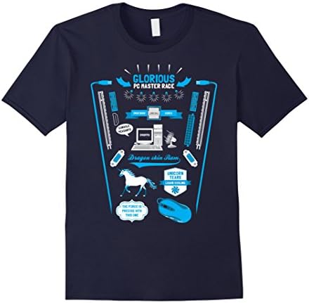 Men's Glorious PC Master Race T Shirt XL Navy