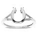14k Choice of White or Yellow Gold Diamond Horseshoe Ring