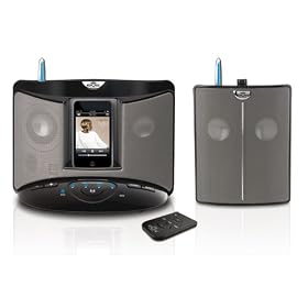 EOS 100T1R Wireless Audio System with Universal iPod Docking Base and Remote Speaker