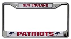 Rico New England Patriots Chrome License Plate Frame