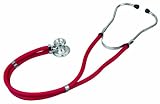 Veridian 05-11112 Sterling Series Sprague Rappaport-type Stethoscope, Red