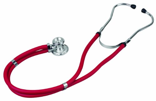 Veridian 05-11112 Sterling Series Sprague Rappaport-type Stethoscope, Red