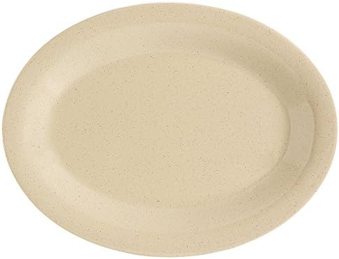 GET Enterprises inc Tahoe Centennial Series Sandstone Melamine Oval Platter, 9.75 x 7.25 inch -- 24 per case.
