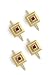 Solid 14k Gold and Ruby Stud Set (4)