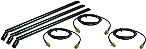 Super Power Supply® 3 x 7dBi 2.4GHz 5GHz Dual Band WiFi RP-SMA Antenna + 3 x 1m/3' RP-SMA Extension Cable for Routers Asus RT-AC66U RT-N66U RT-N16 RT-AC68R RT-AC68U PCE-AC66 Linksys Cisco WRT160NL E2100L EA6900 Netgear Nighthawk R7000 TP-Link TL-WR1043ND TL-WR2543ND TL-WDR3500 TL-WDR4300 Amped Wireless SR150 AP300 R300 SR300 300N R10000 R10000G SR10000 SR20000G AP20000G Belkin F7D8301 ZyXEL NBG461 NBG4615 WAP3205 Asus RT-N16 RT-N66U RT-AC66U D-Link DIR-655 DIR-825 DAP-1360 Buffalo WZR-HP-G450 WHR-HP-G300N Trendnet TEW-639GR TEW-692GR TEW-691GR Xbox 360 Slim WiFi Board Omni Directional Network Extension Mini PCIe PCI Cards WAN Repeater