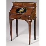 Medium Brown Floral Pattern Secretary Desk