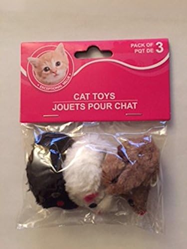 Cat Toys - Three Fuzzy Mice