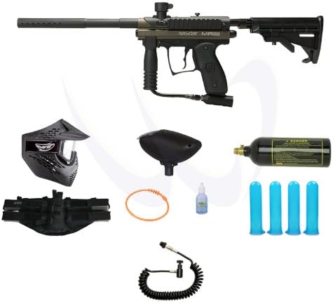 Spyder Kingman 2012 MR100 Olive Paintball Marker Gun Power Package